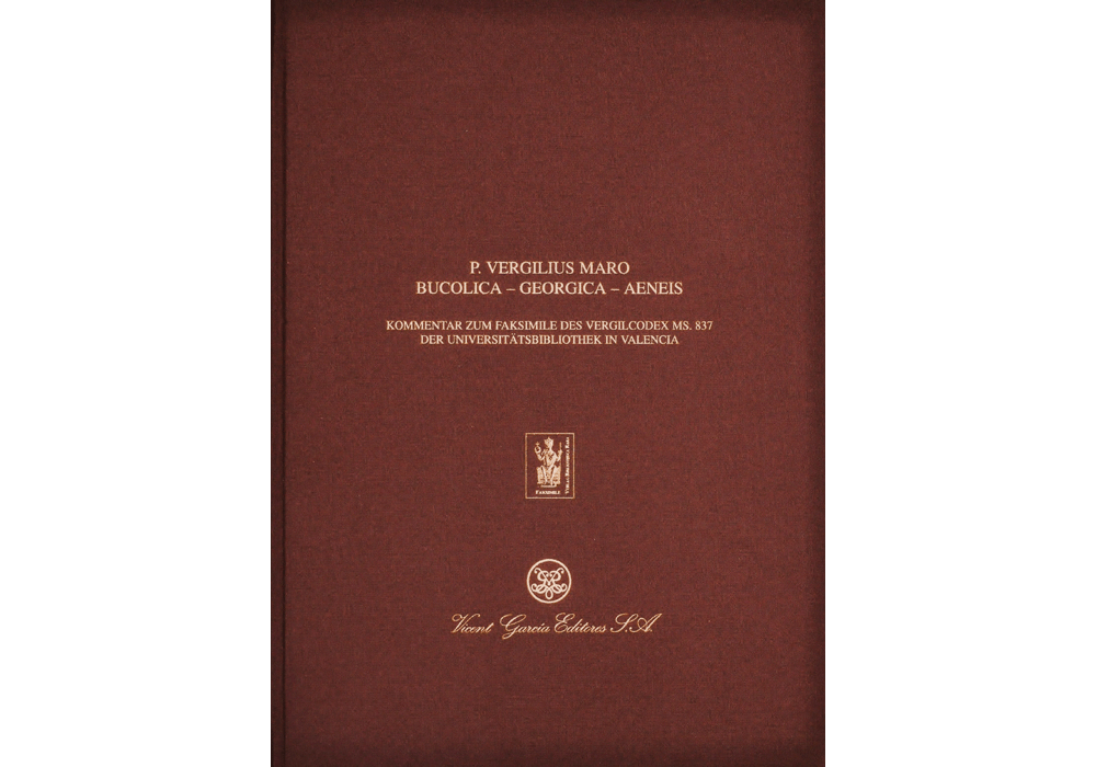 Bucolics Georgics Aeneids-Opera-Publius Virgilius Maro-Manuscript-Illuminated codex-facsimile book-Vicent García Editores-18 Commentary German